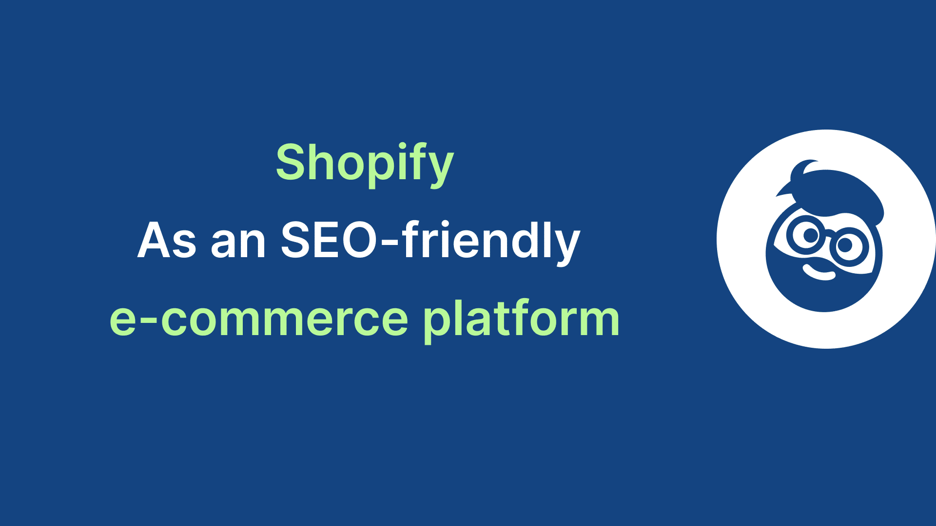 shopify seo friendly e commerce platform