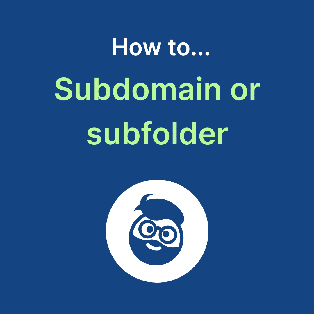 subdomain vs subfolder