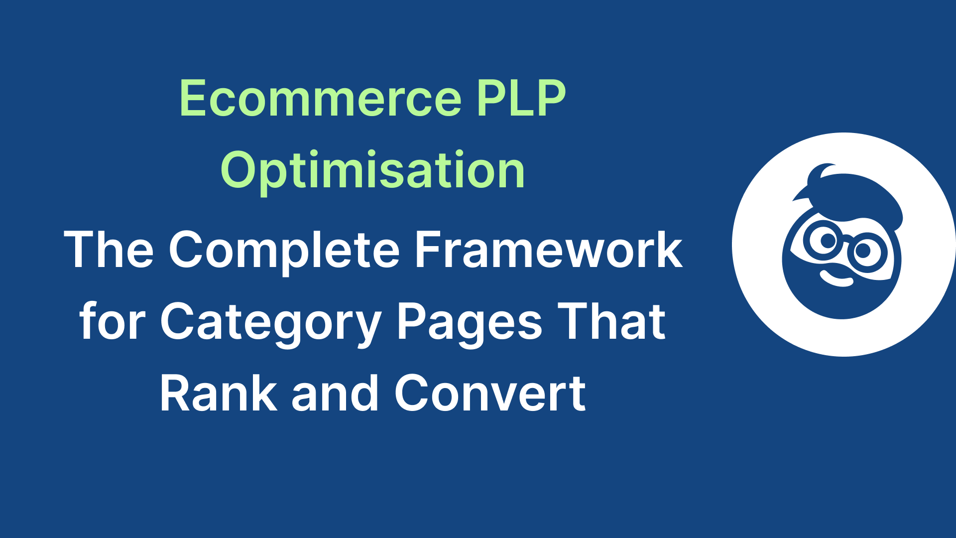 ecommerce plp optimization