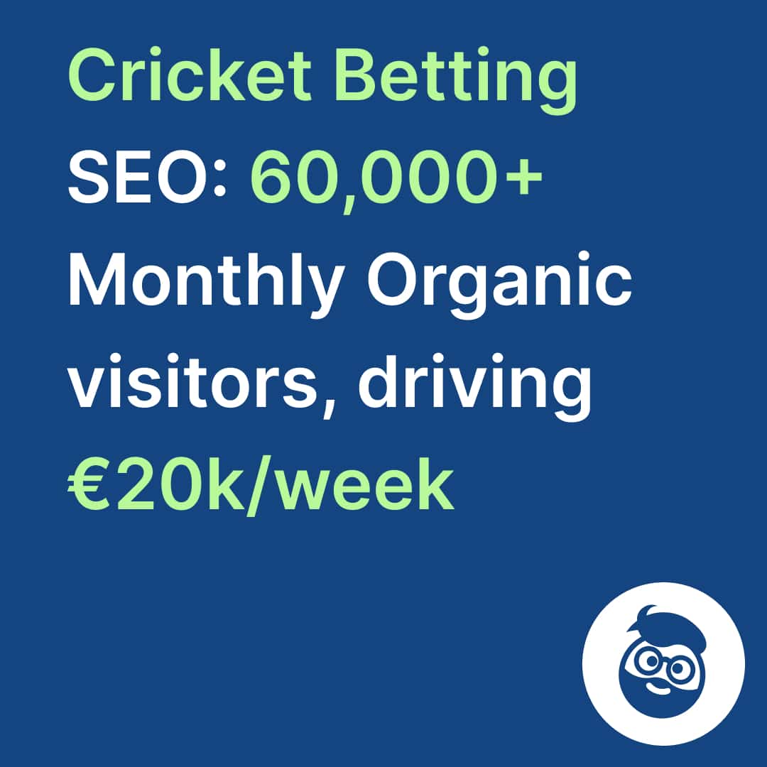 cricket betting site seo roi