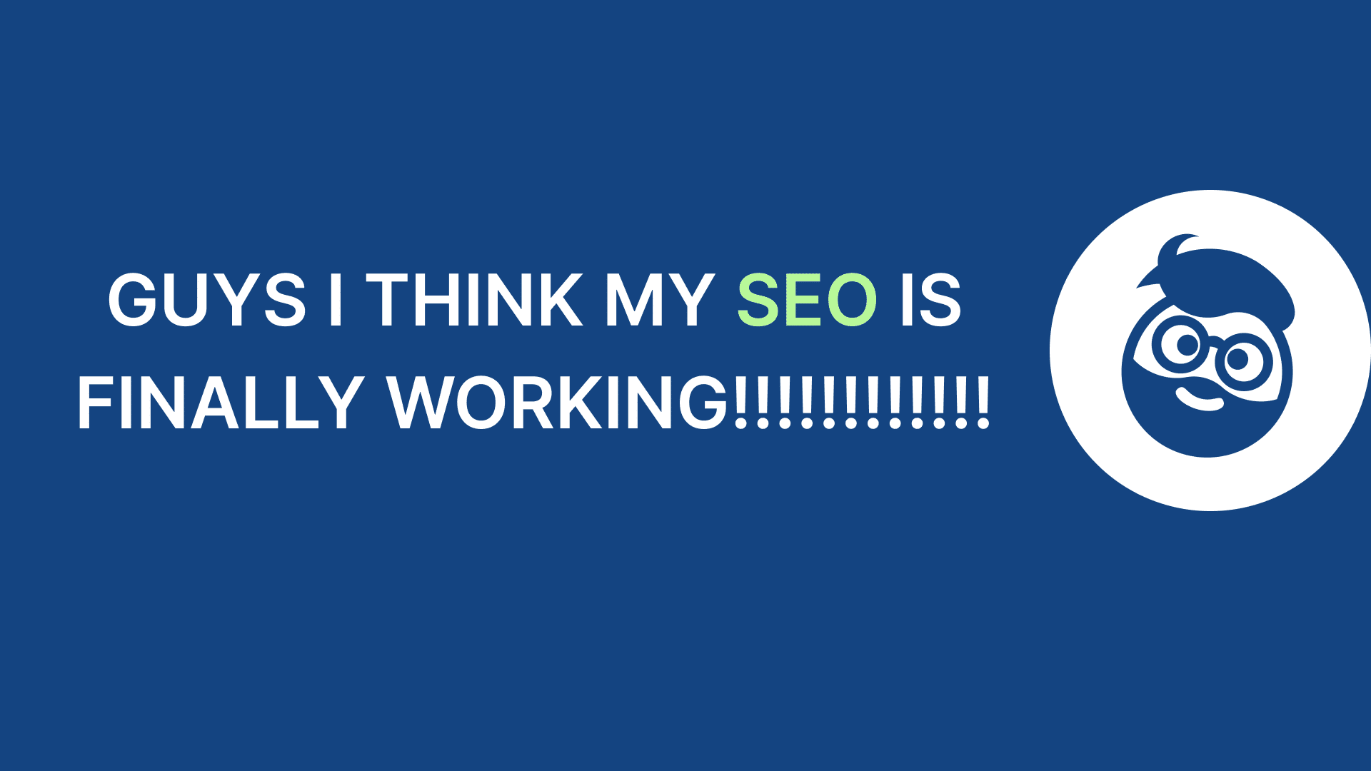 my seo working